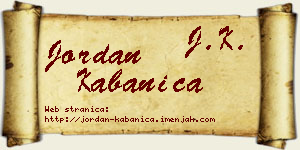 Jordan Kabanica vizit kartica